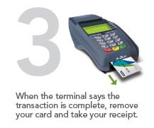3. Remove the card when instructed