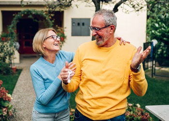 couple smiling together