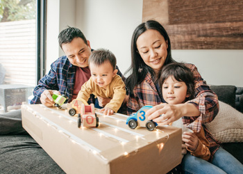 parents with their kids