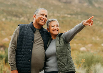 couple on a hike