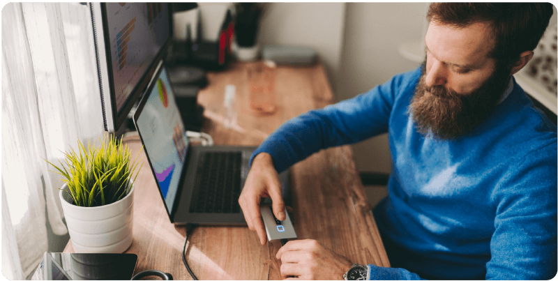 woman working on laptop