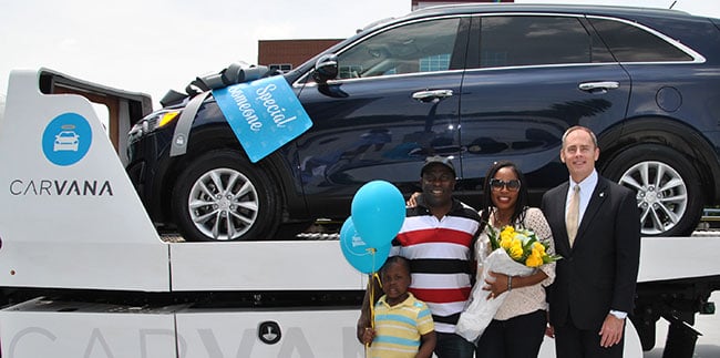 Carvana car giveaway winner