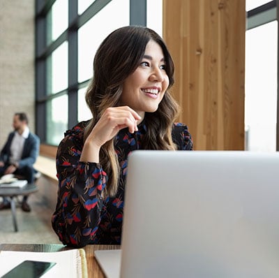 Woman at computer