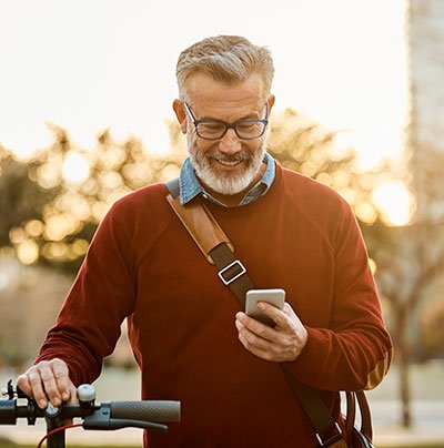 Man using mobile phone