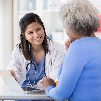 doctor with patient