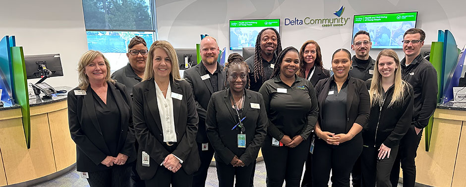Delta Community Locust Grove Branch ribbon cutting