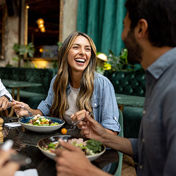 friends dining at restaurant