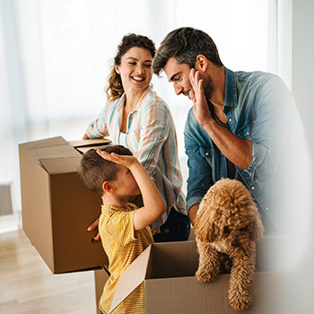 couple sitting in home being renovated