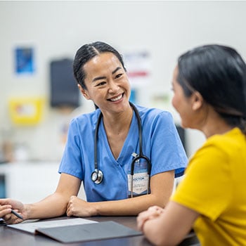doctor and patient talking