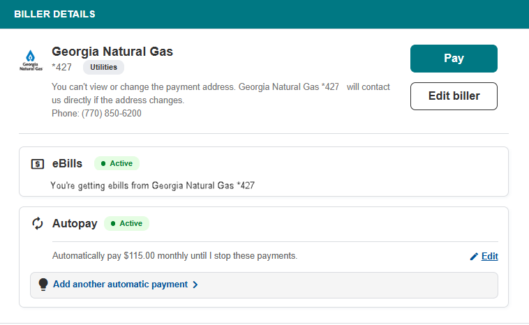 Setting up Automatic Payments for Electronic Bills